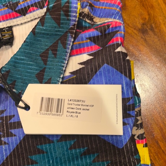 WESC Cord Trucker Blanket Print( Gorgeous Unisex Multi Color Jacket - Picture 12 of 12